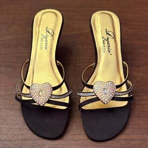 Black and Gold Dezario Women's Heels